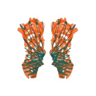 Inverted Butterfly (Orange & Blue)