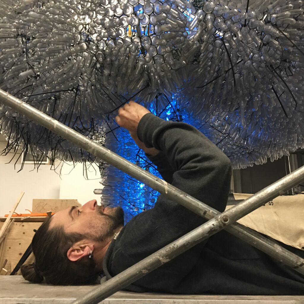 Eco-Artist John K. Melvin talks about the creation and installation of his permanent sculpture "EntroTree" at Sculpture Space NY, 2018
